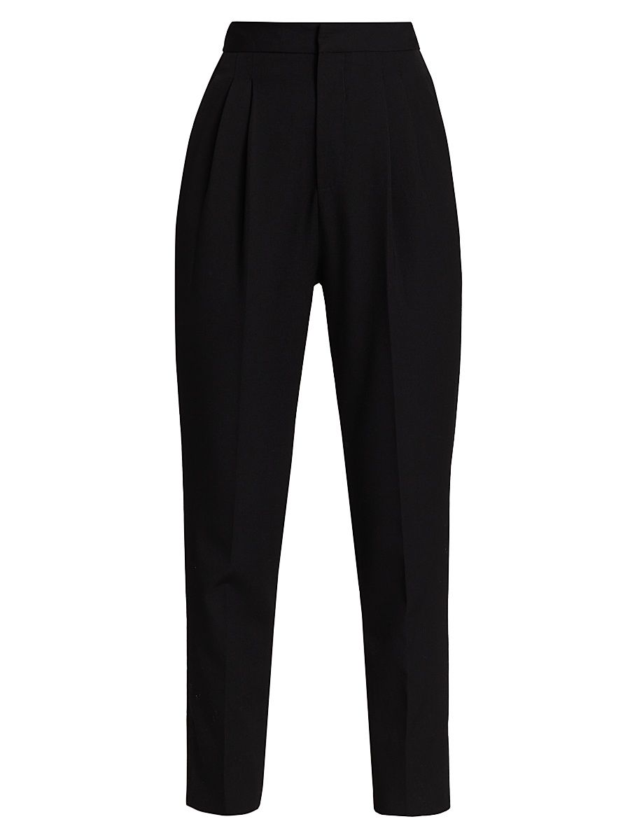 Women's Joseph Wool Tapered Pants - Black - Size 0