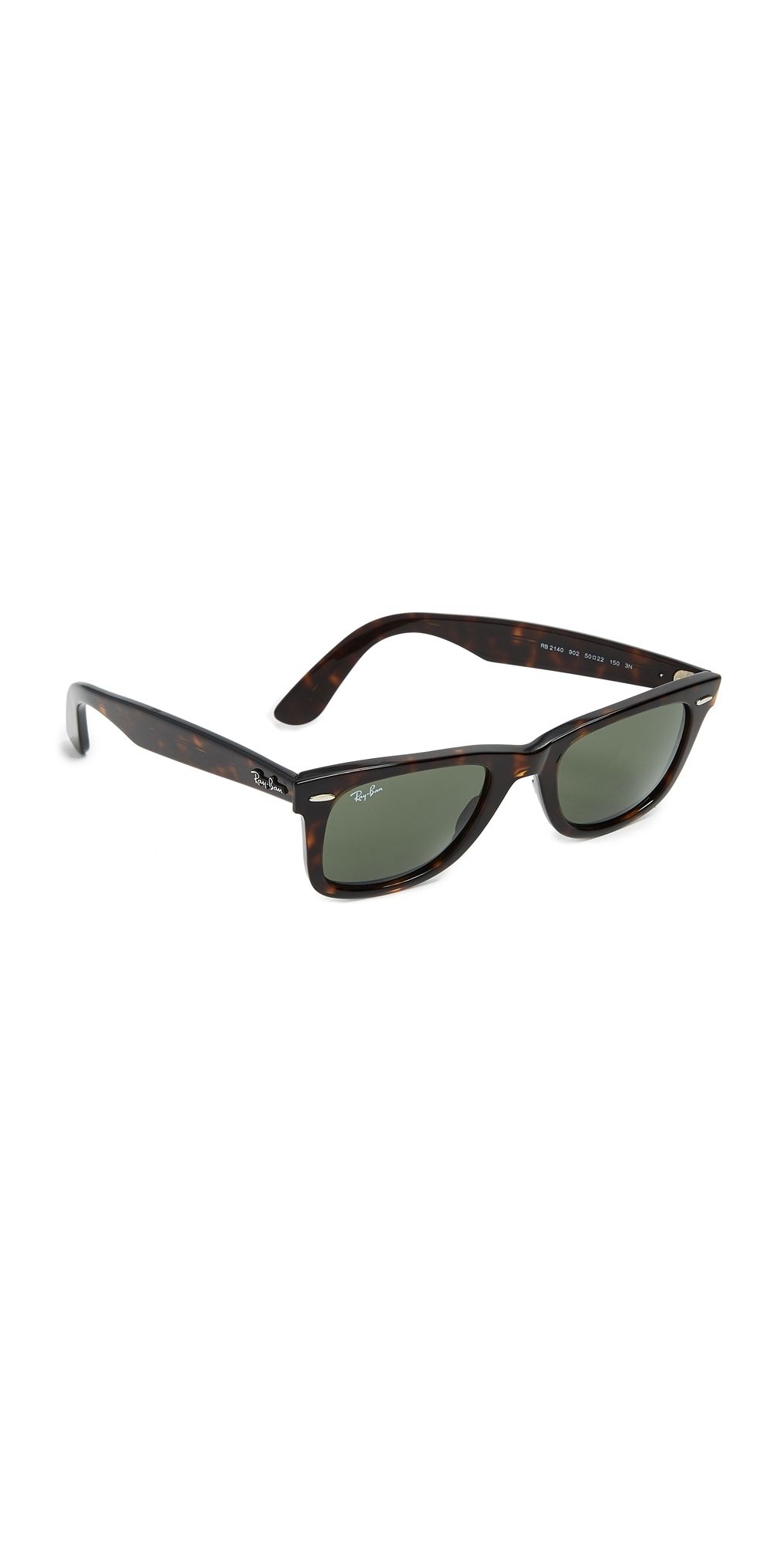 Ray-Ban RB2140 Original Wayfarer Sunglasses Black/Green One Size