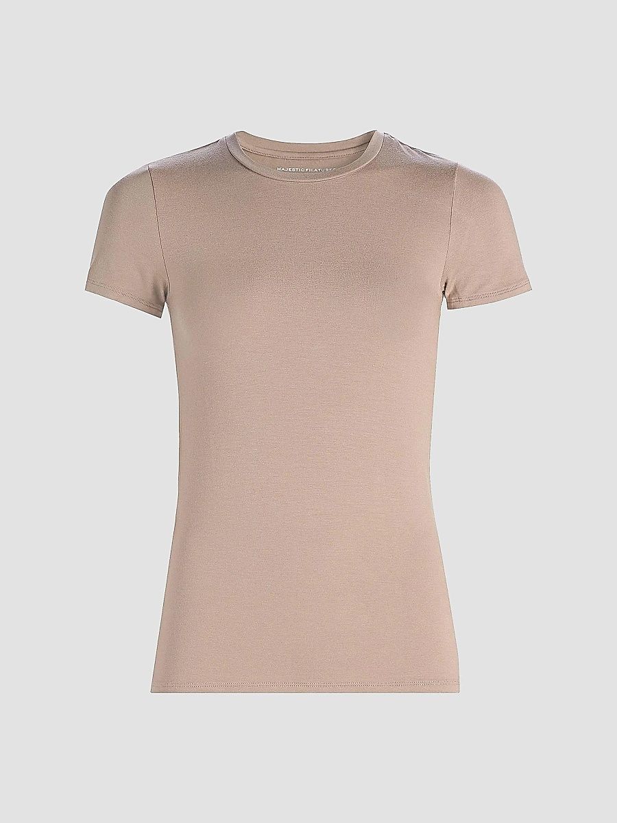 Majestic Filatures Women's Soft Touch Crewneck T-Shirt - Havana - Size XL