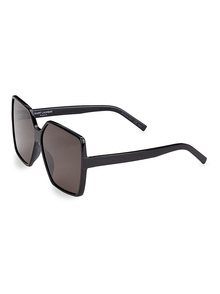 Women's New Wave Betty 63MM Oversized Square Sunglasses - Black