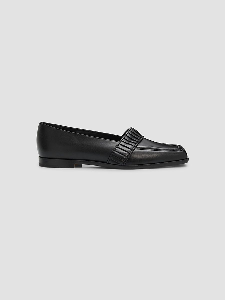 Women's Minoffa Leather Loafers - Black - Size 9