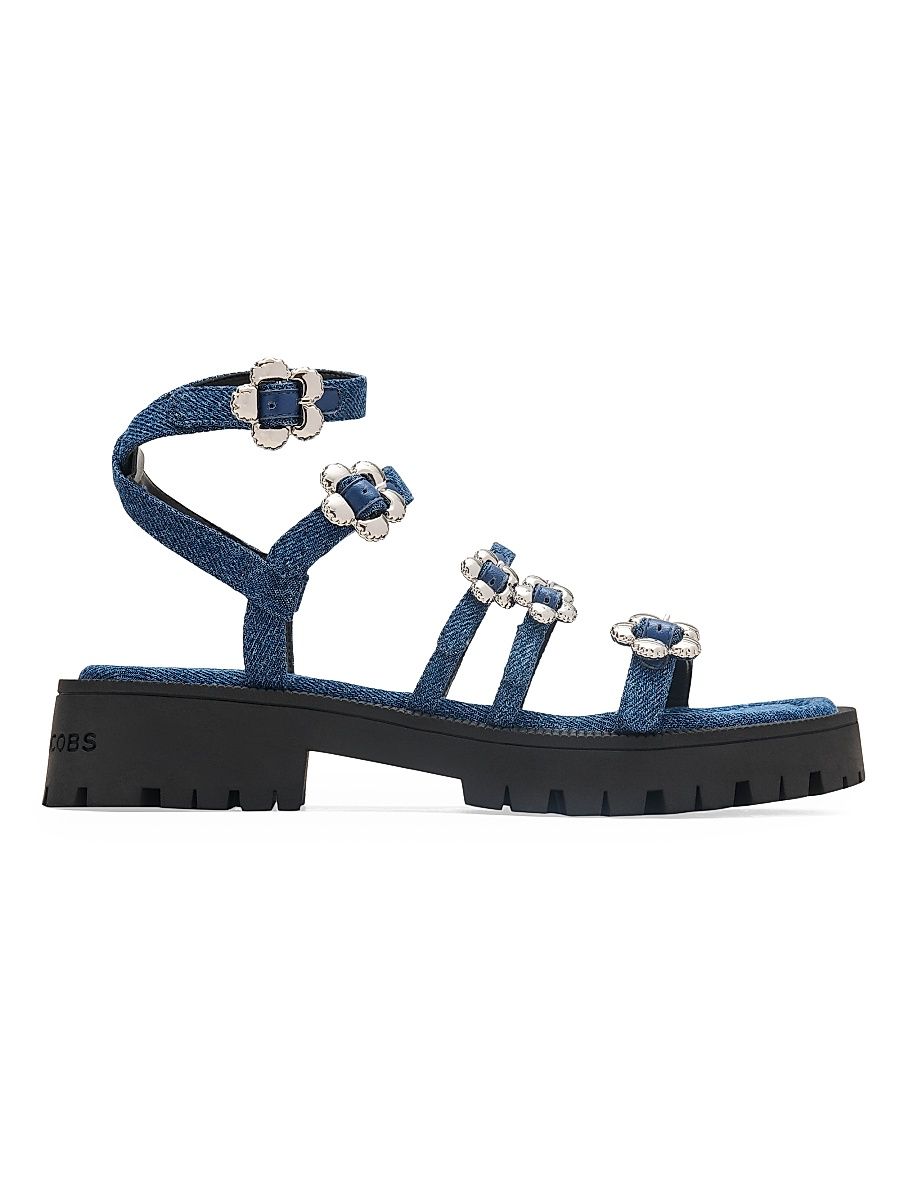 Women's The Kiki Denim Gladiator Sandals - Vintage Indigo - Size 5