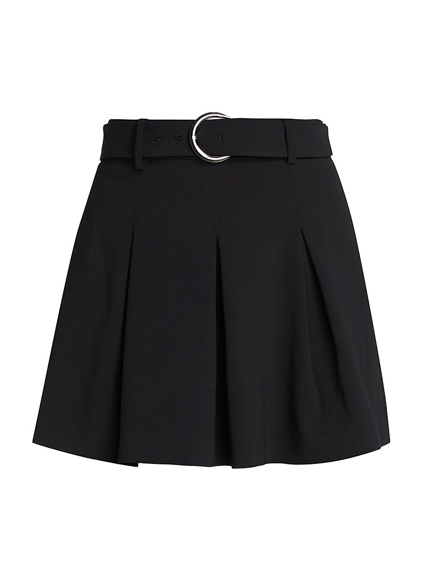 Women's Donia Pleated Belted Skort - Black - Size 4