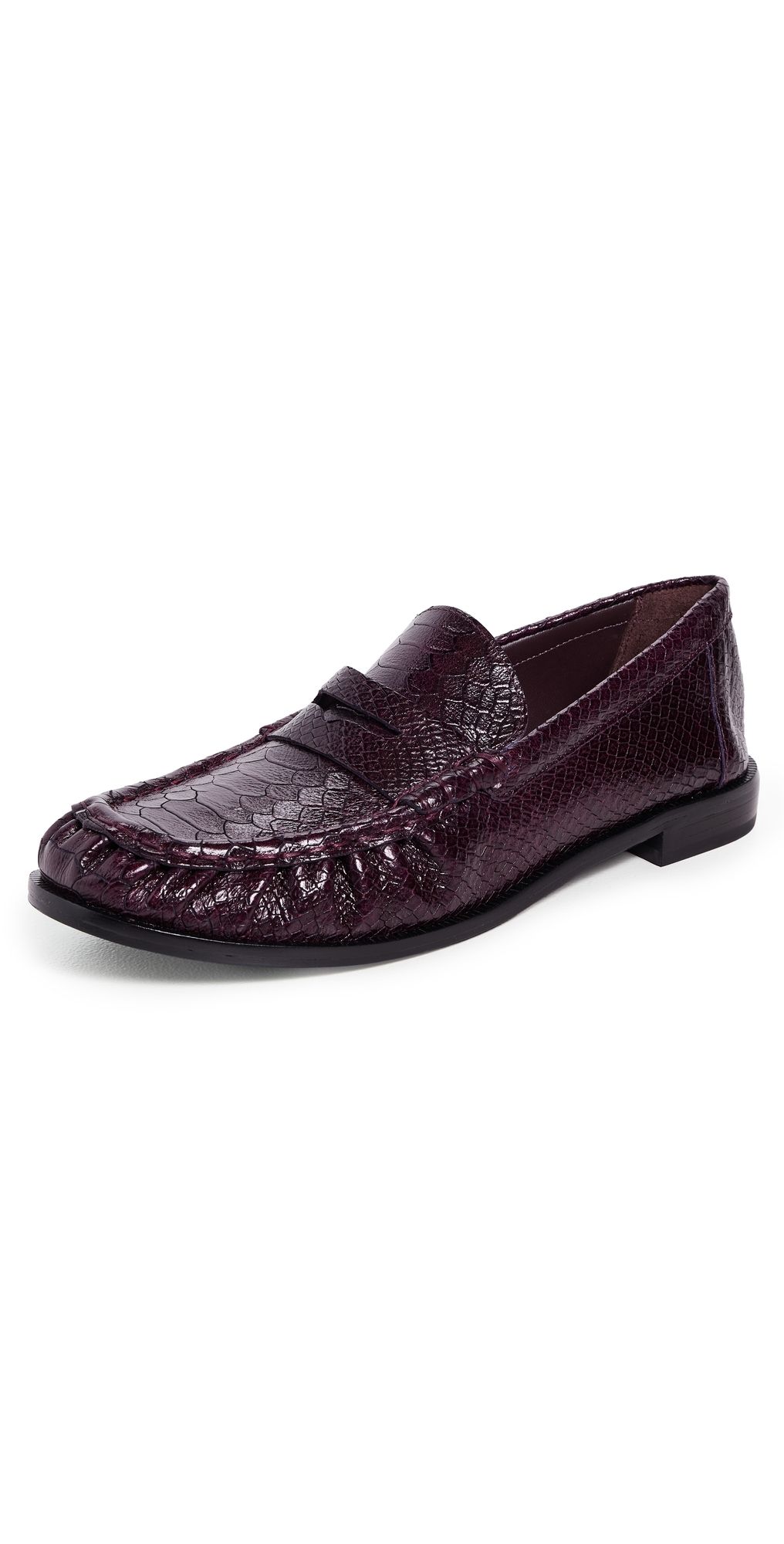 Schutz Tyche Loafers Dark Plum 5