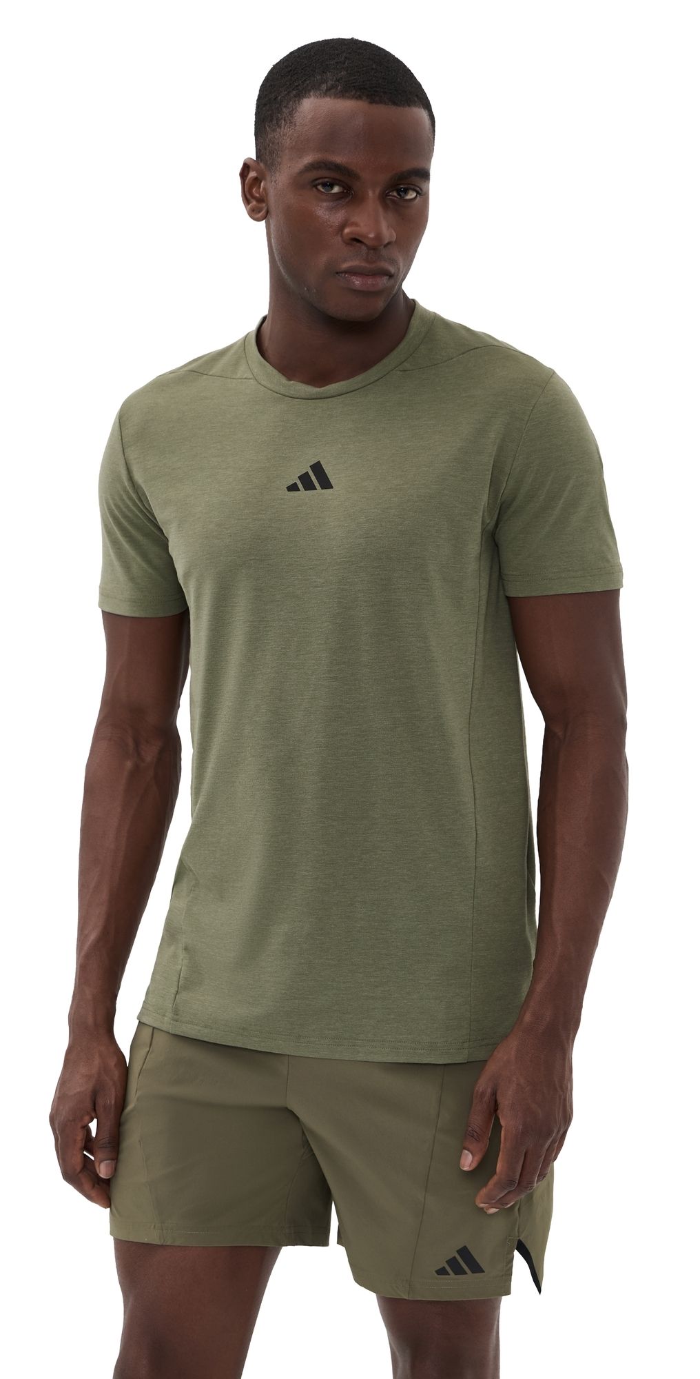 adidas Designed For Training Workout Tee Olive Strata XXL