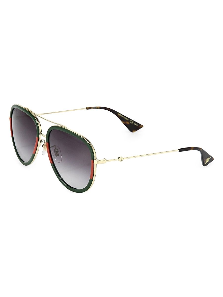 Women's 57MM Aviator Sunglasses - Gold