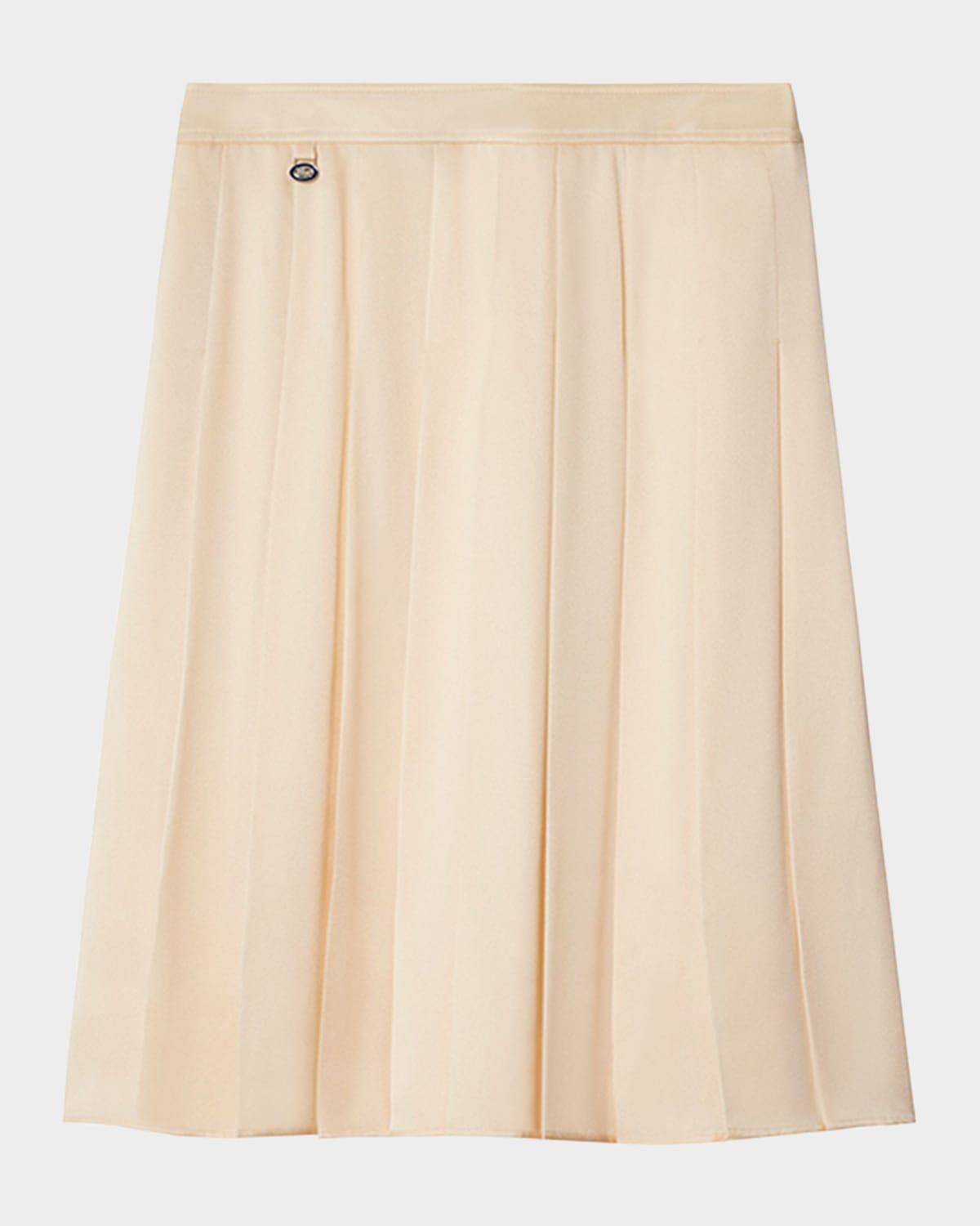 Pleated Silk Skirt