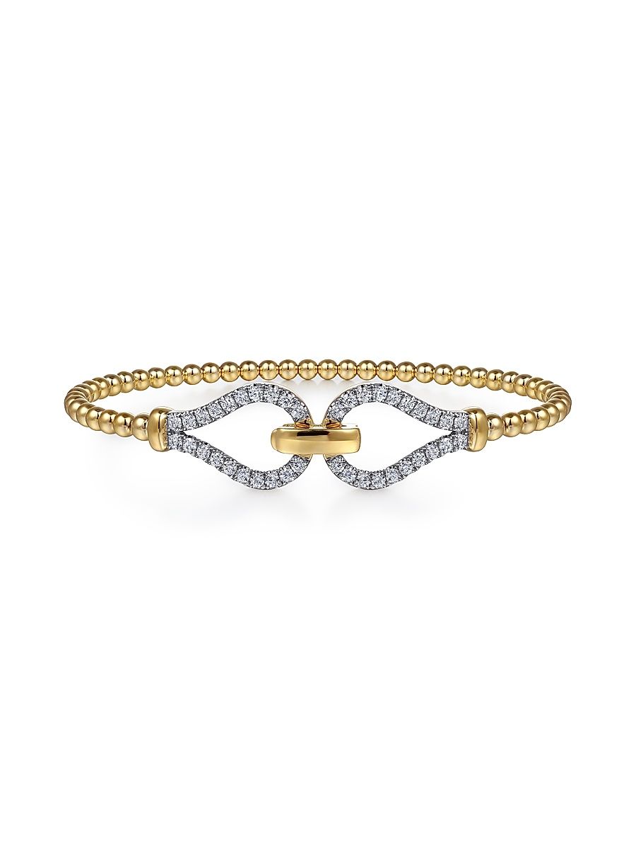 Women's Bujukan 14K Yellow Gold & 0.75 TCW Diamond Bangle - Yellow Gold