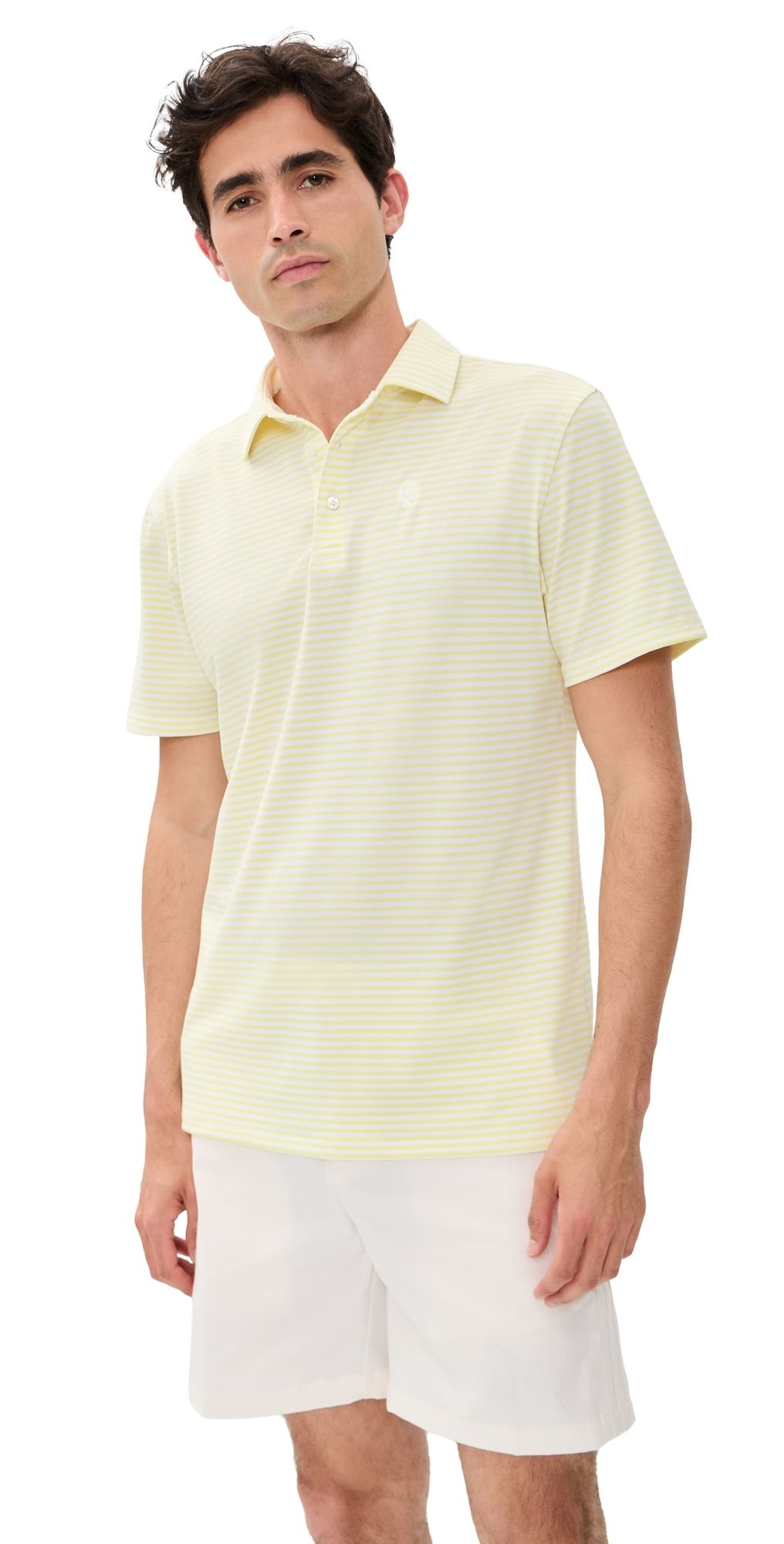 Quiet Golf Randoplh Striped Polo Yellow L