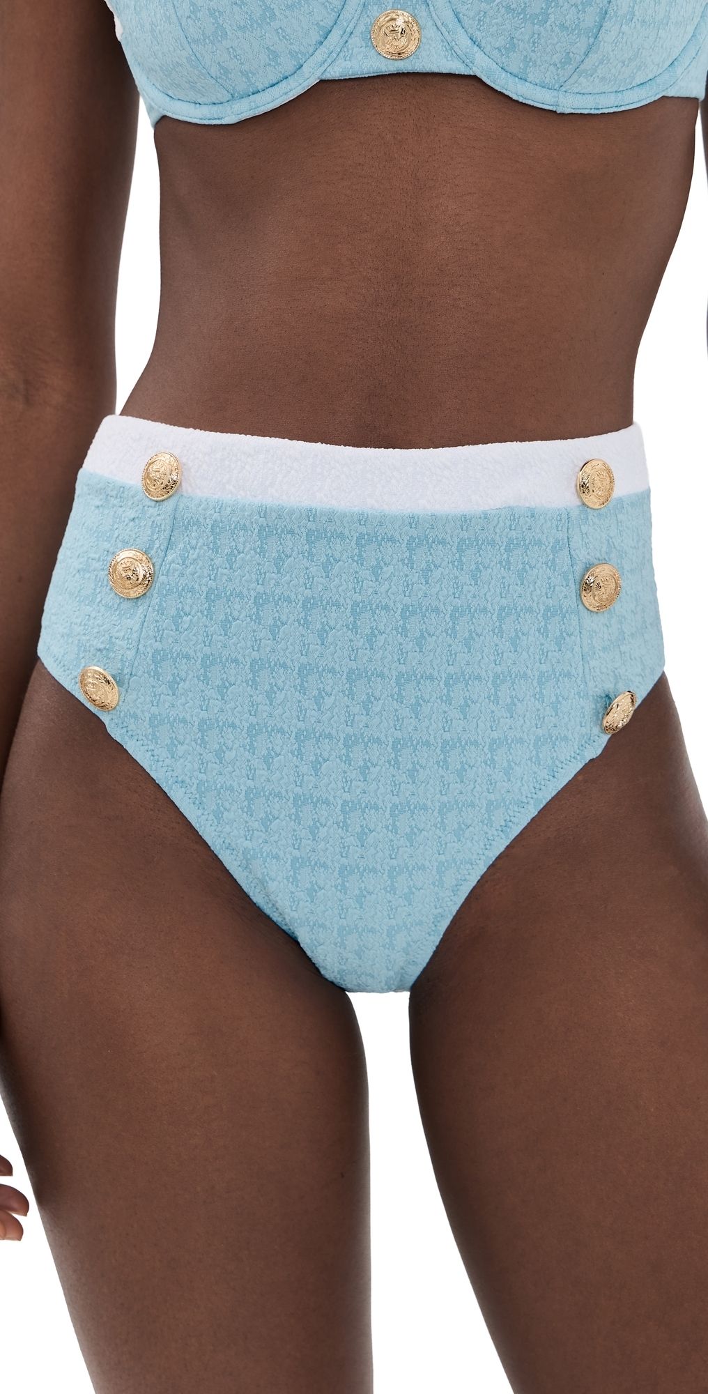L'AGENCE Vanessa Colorblock Chic High Waisted Bottoms Powder Blue S