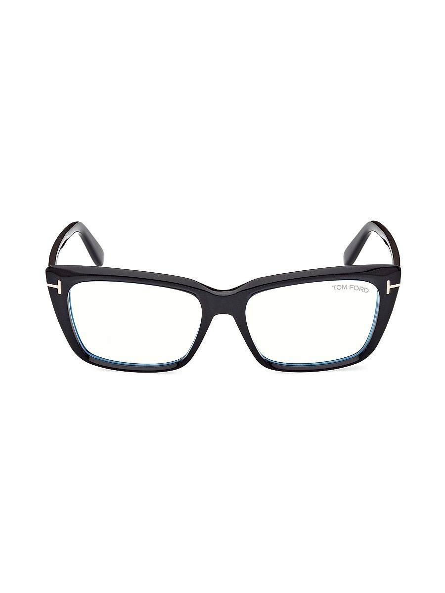 Women's 56MM Blue Block Glasses - Black
