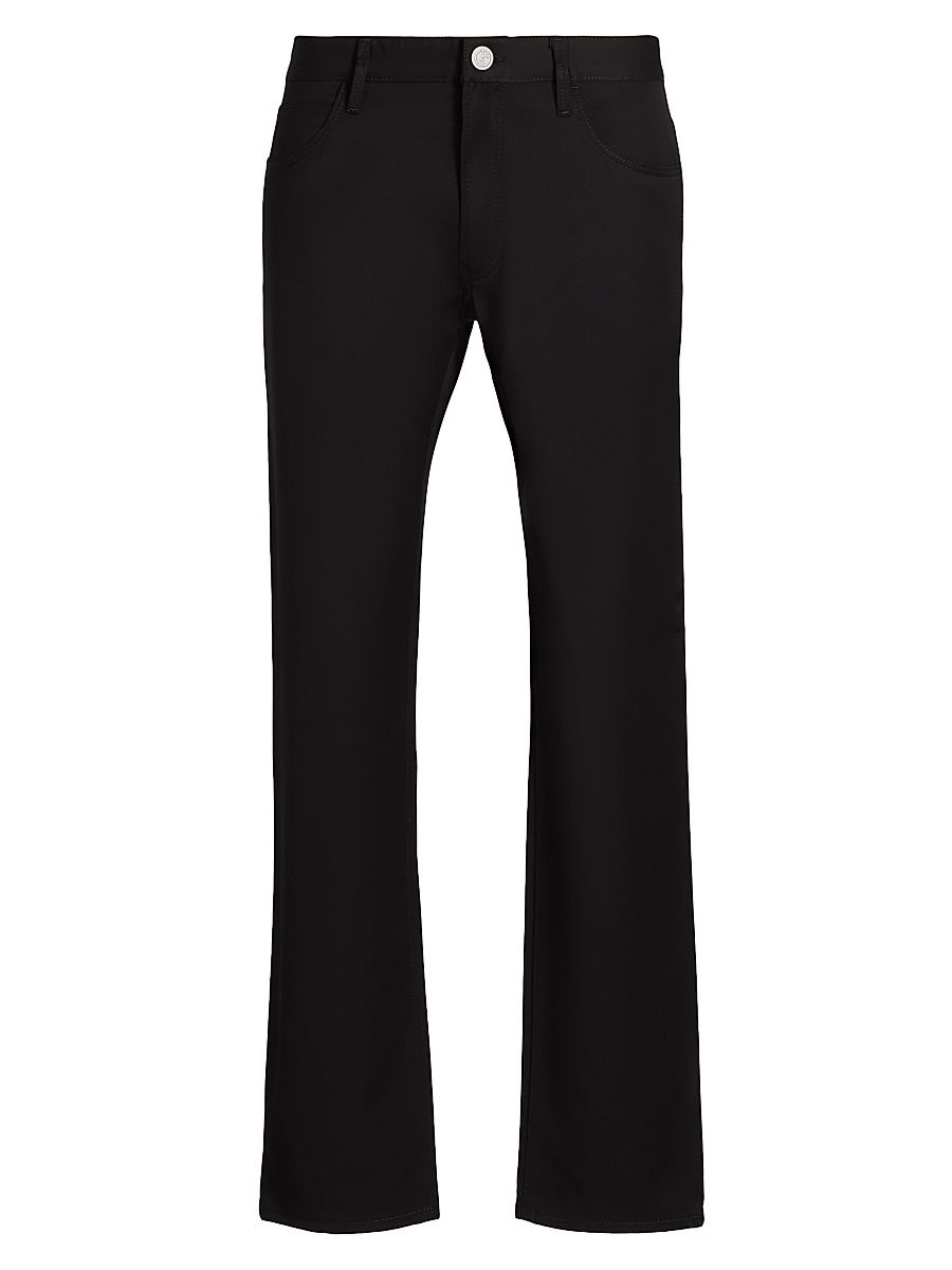 Men's Wool 5-Pocket Pants - Black - Size 38