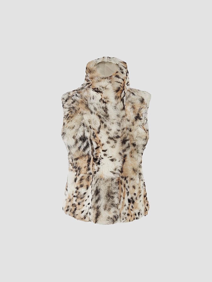 Gorski Women's Reversible Toscana Lamb Vest - Multicolor - Size Medium