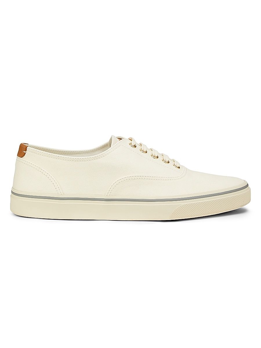 Men's Canvas & Leather Low-Top Sneakers - Sand - Size 13