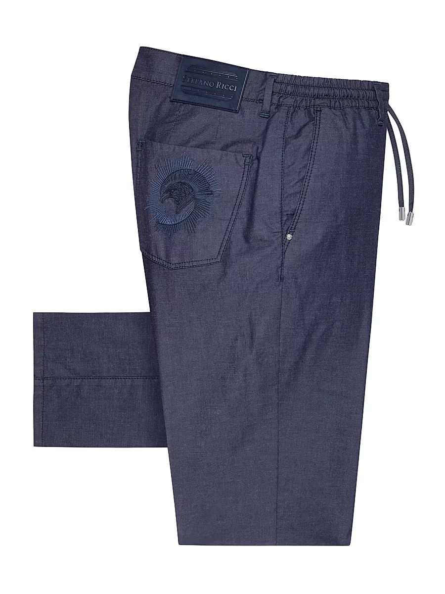 Men's Sport Trousers - Dark Blue - Size 40
