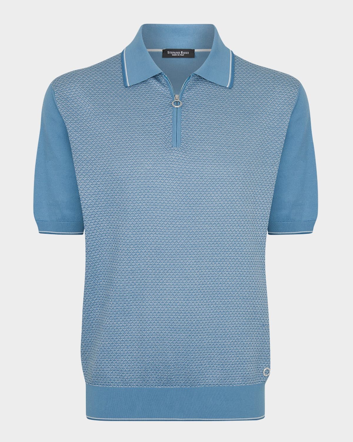 Men & apos;s Short-Sleeve Quarter-Zip Polo Sweater