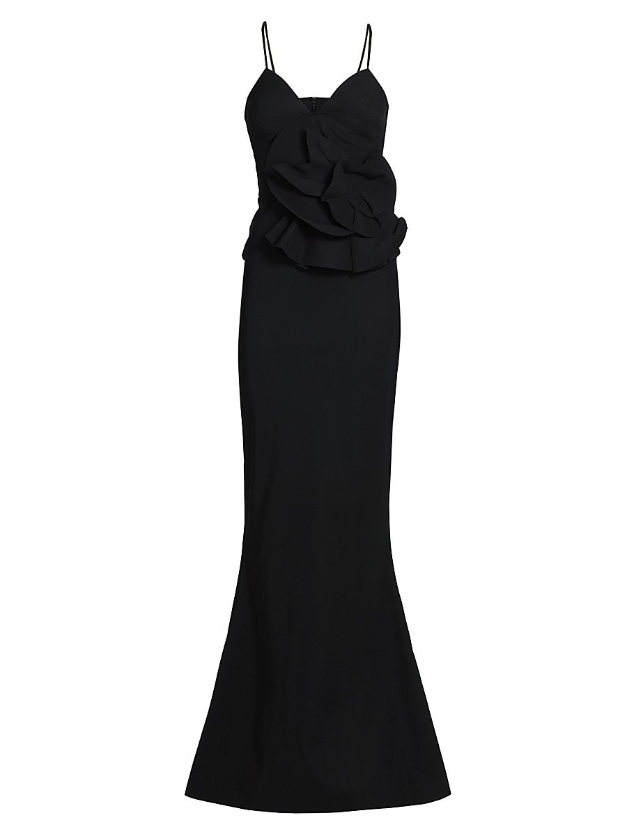 Women's Stihe Sculpted Sheath Mermaid Gown - Black - Size 8