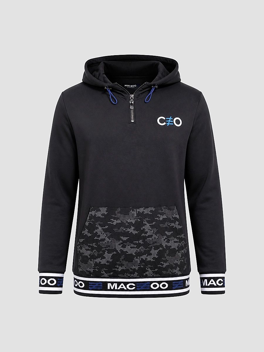 Men's Cotton Hoodie - Black - Size XL