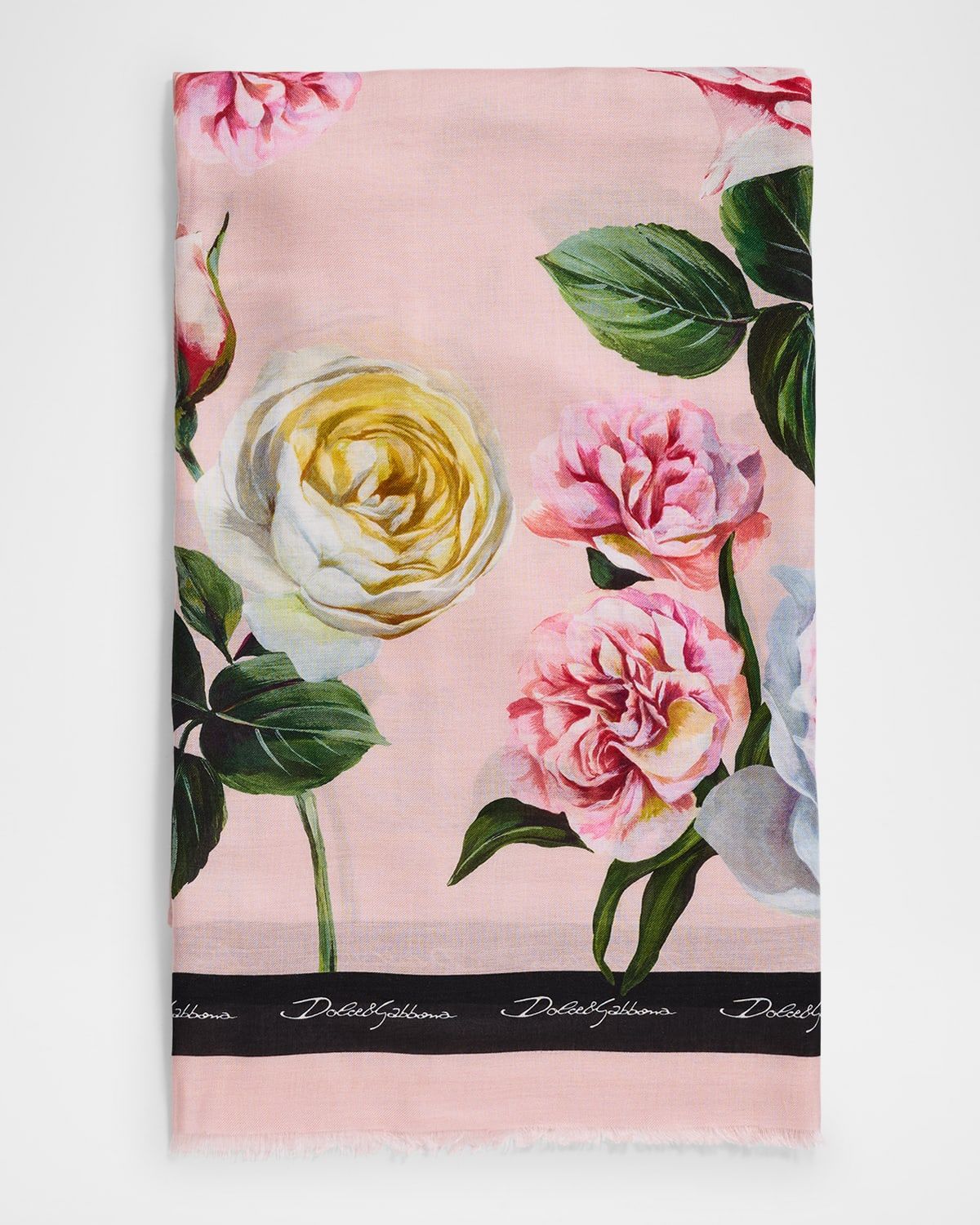 Floral Silk-Blend Stole
