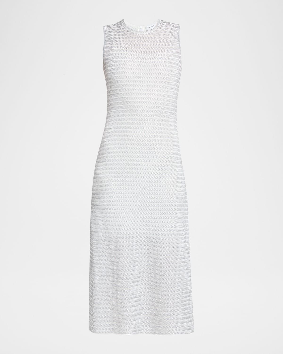 Sleeveless Shimmer A-Line Midi Dress