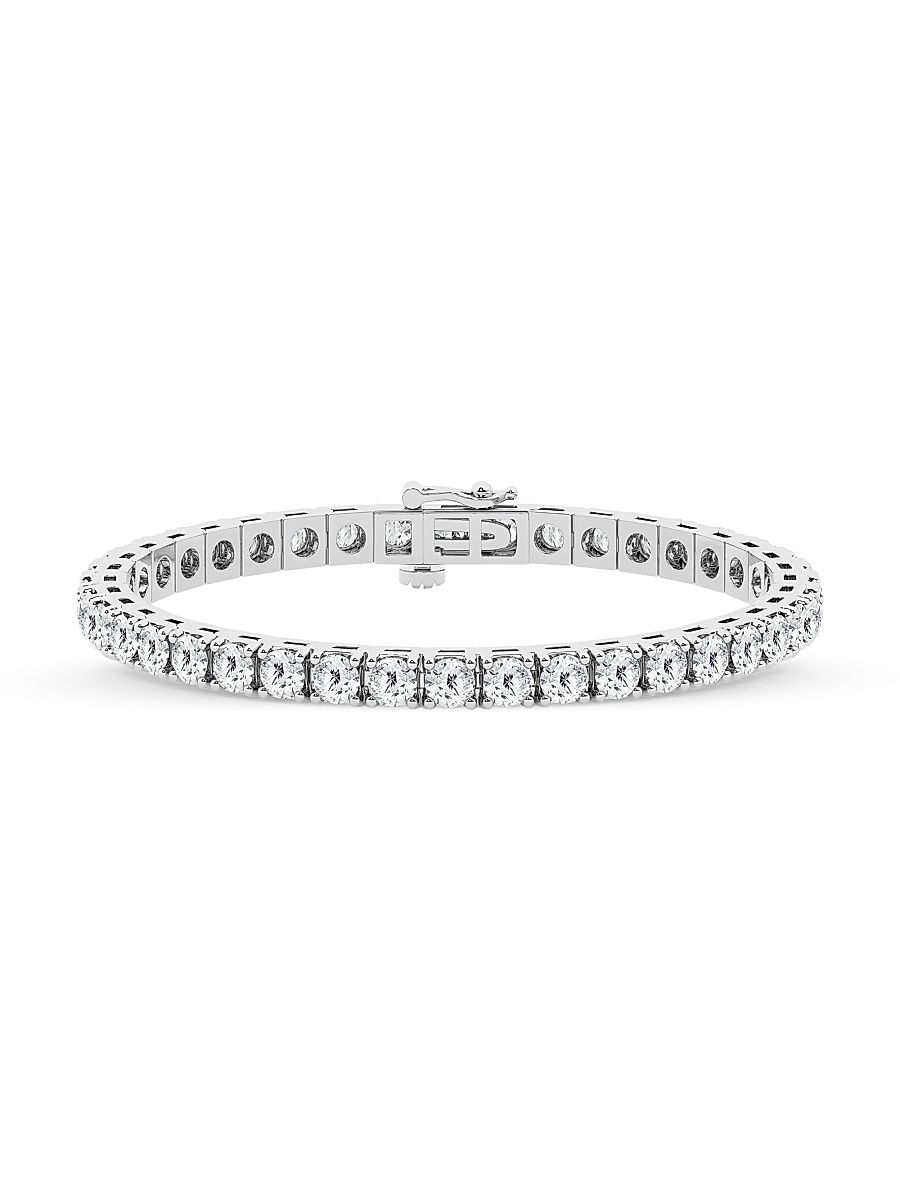 Women's 14K White Gold & 10.5 TCW Lab-Grown Diamond Tennis Bracelet - White Gold