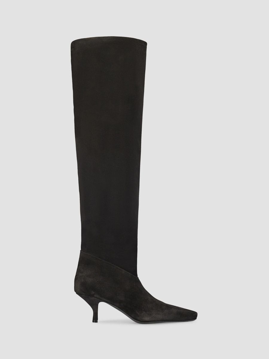 Paris Texas Women's Rose 60MM Suede Over-The-Knee Boots - Black - Size 7