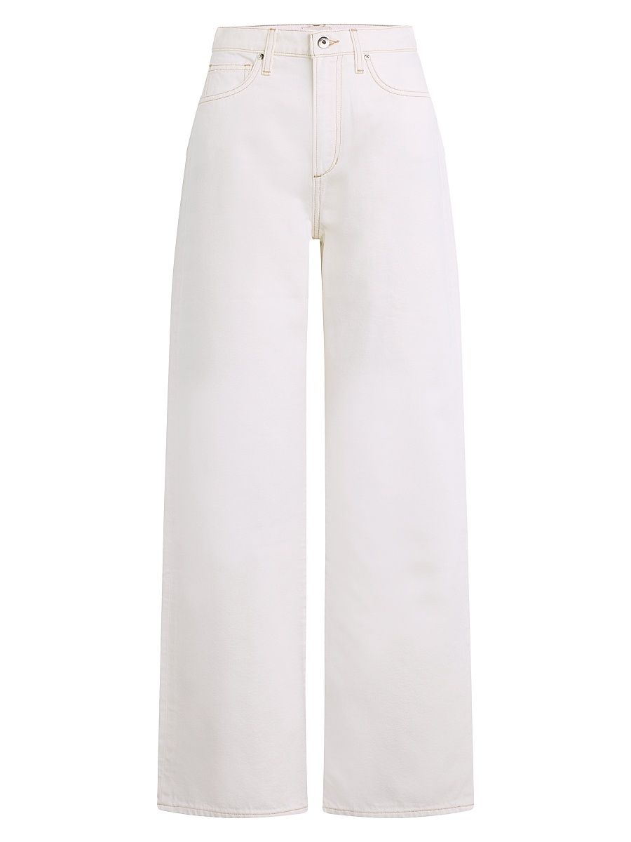 Women's The Harlowe Wide-Leg Jeans - Milk - Size 24