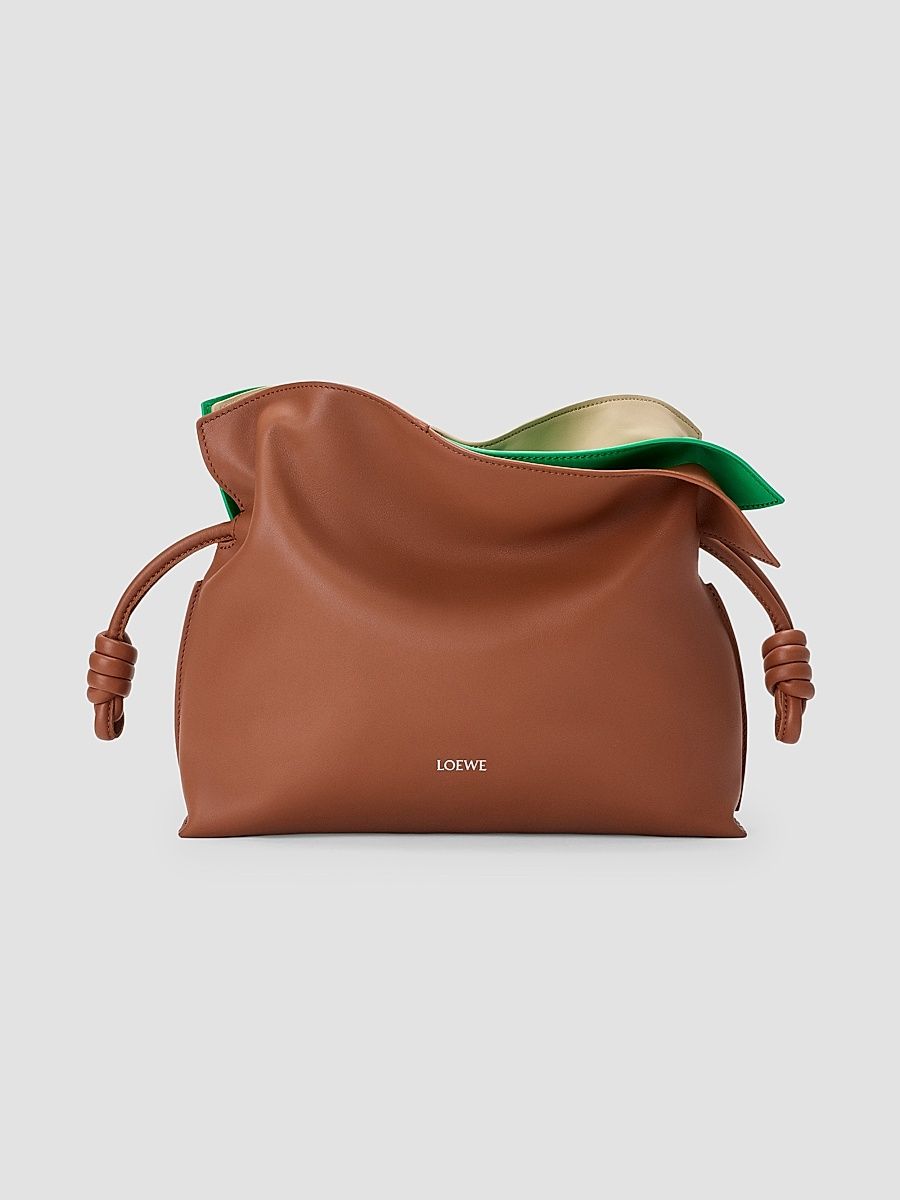 Women's Flamenco Layers Leather Clutch - Multicolor Squirrel