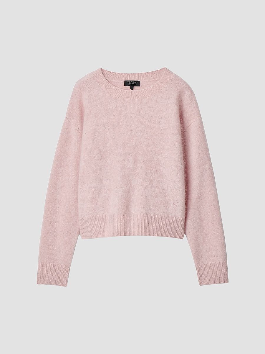 rag & bone Women's Jada Brushed Cashmere Sweater - Pink - Size Small