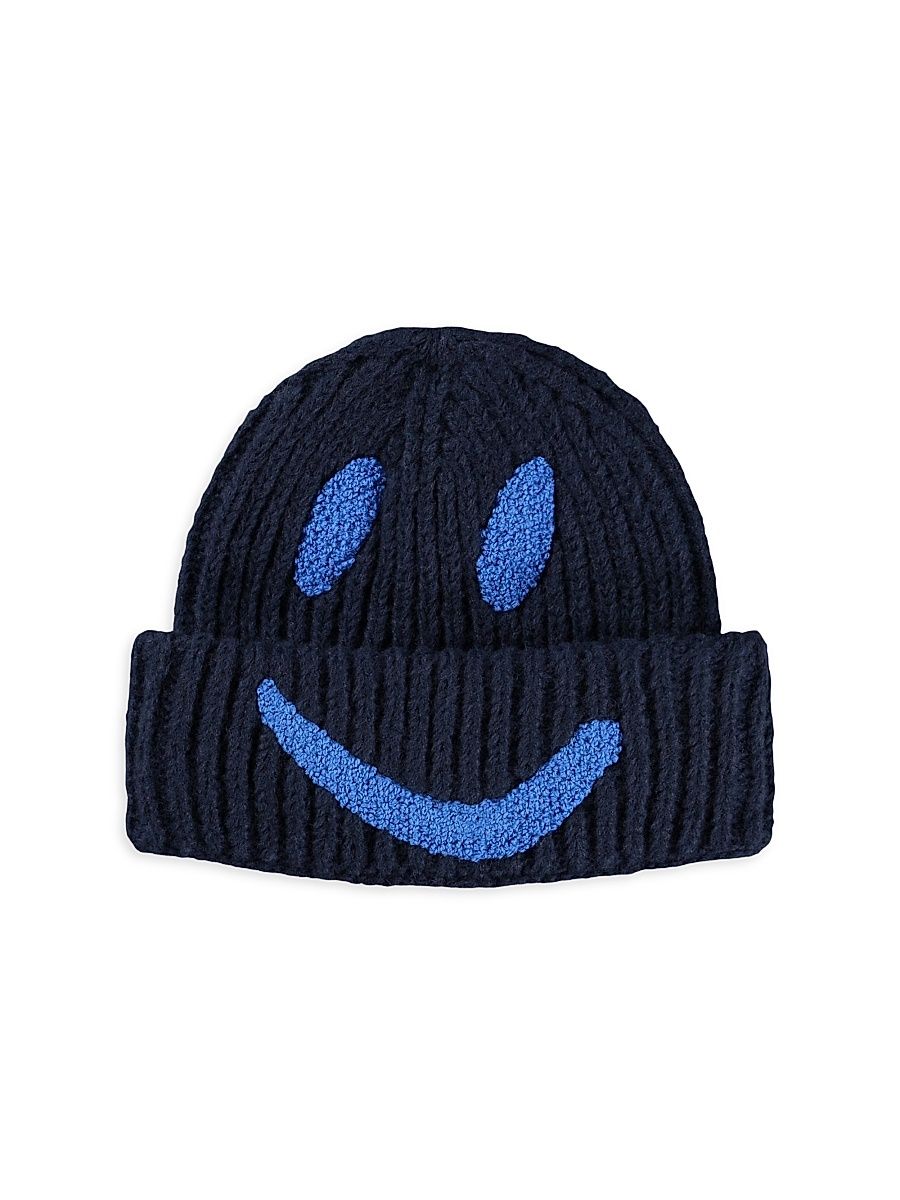 Baby Boy's, Little Boy's & Boy's Kim Smiley Face Beanie - Navy Sky - Size 1