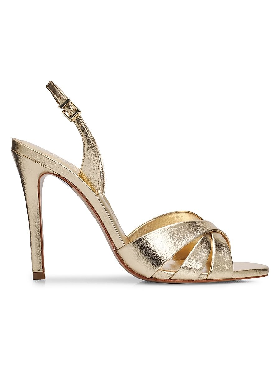 Women's Keefa 110MM Leather Sandals - Platinum - Size 11