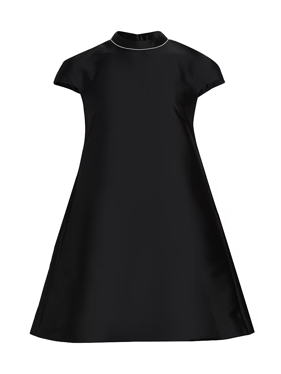 Women's Faux Pearl Embellished Mini Dress - Black - Size 10