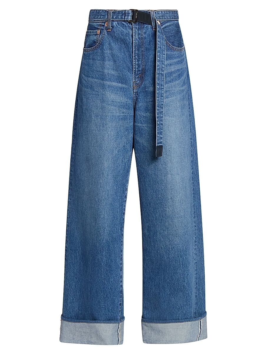 Women's Levi's x Sacai Oversized Cuffed Jeans - Blue - Size Small
