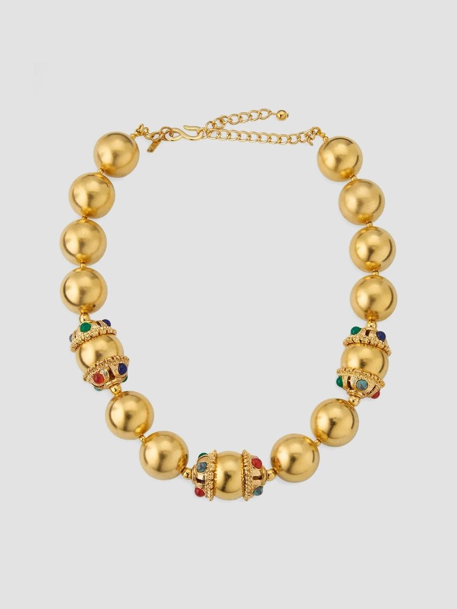 Kenneth Jay Lane Women's Goldtone & Resin Cabochon Beaded Necklace - Gold
