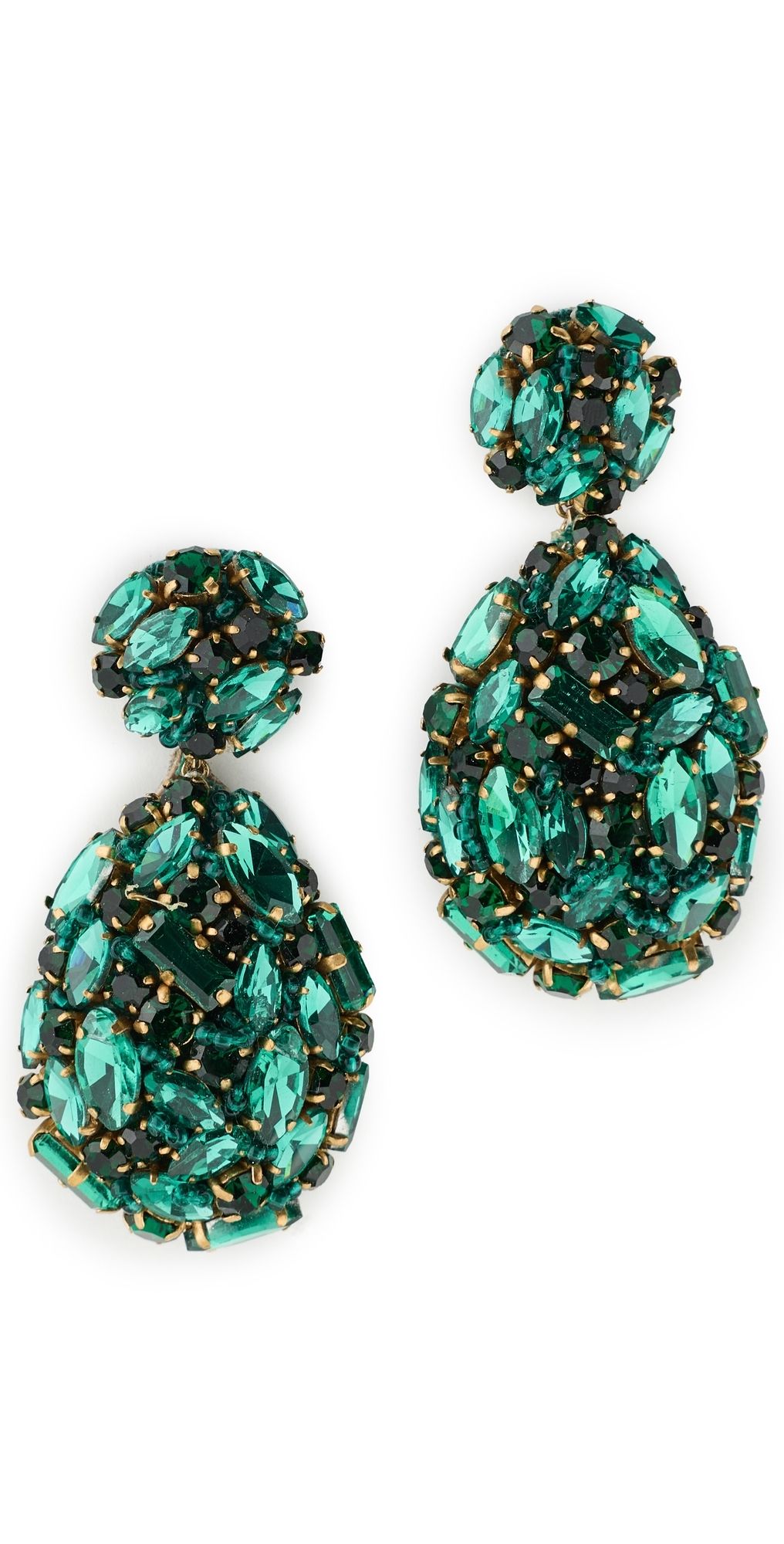 Deepa Gurnani Kim Earrings Emerald One Size