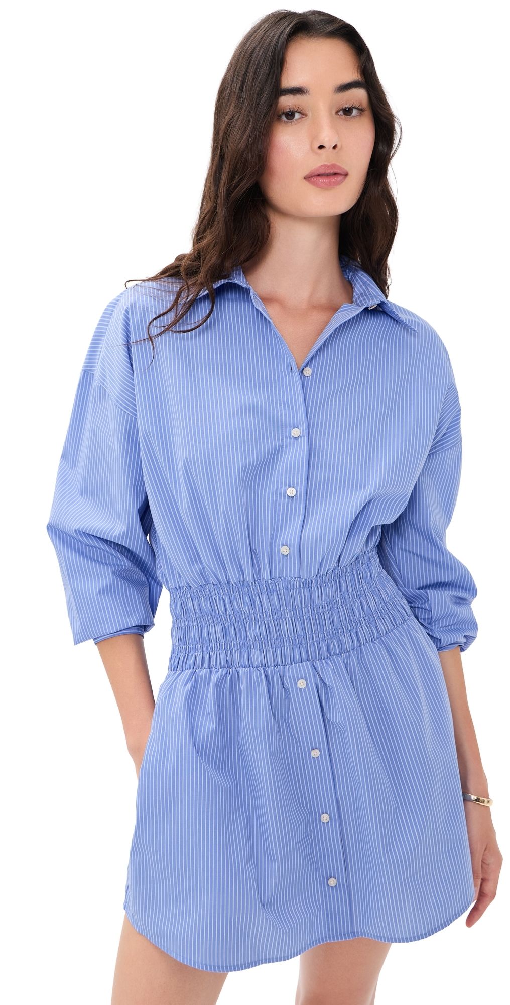 Favorite Daughter The Waist Not Dress Blue/White Stripe M