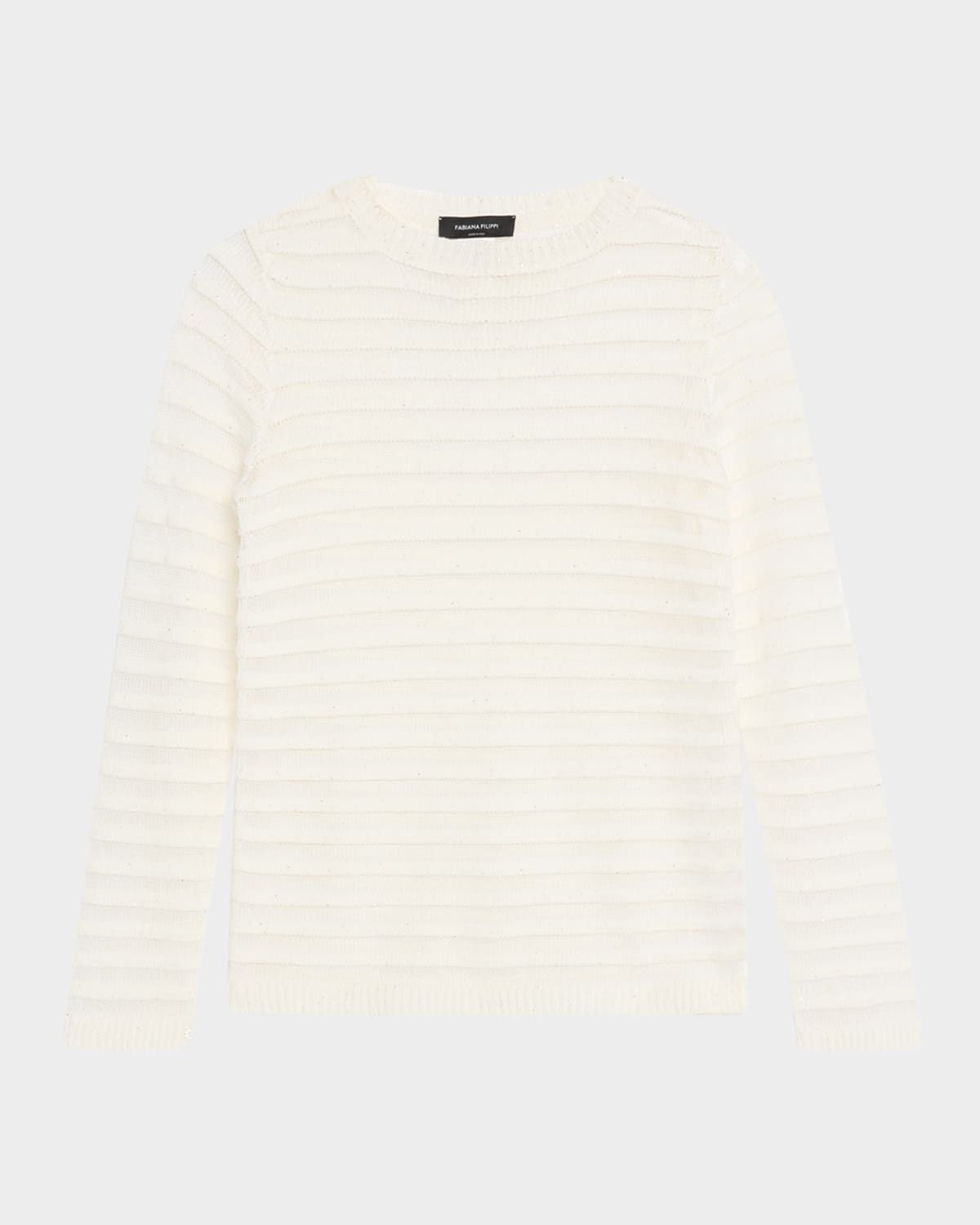 Ribbed Sequin Knit Sweater