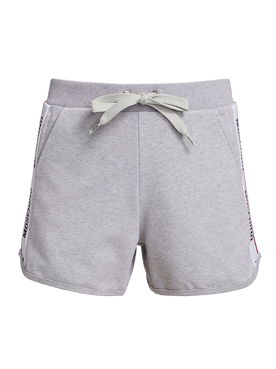 Women's Logo Tape Sweat Shorts - Grey - Size Medium