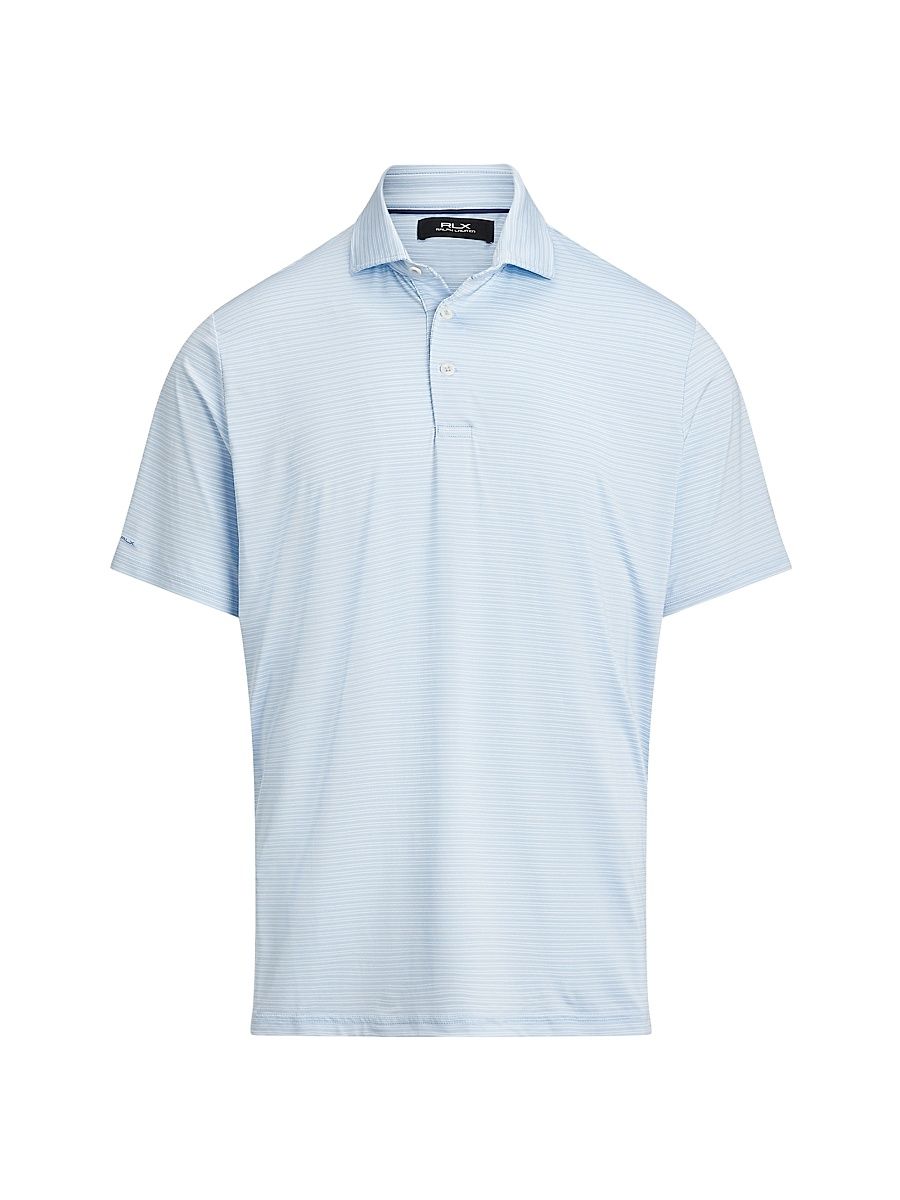 Men's Featherweight Airflow Performance Polo Shirt - Office Blue Ceramic White - Size XXL