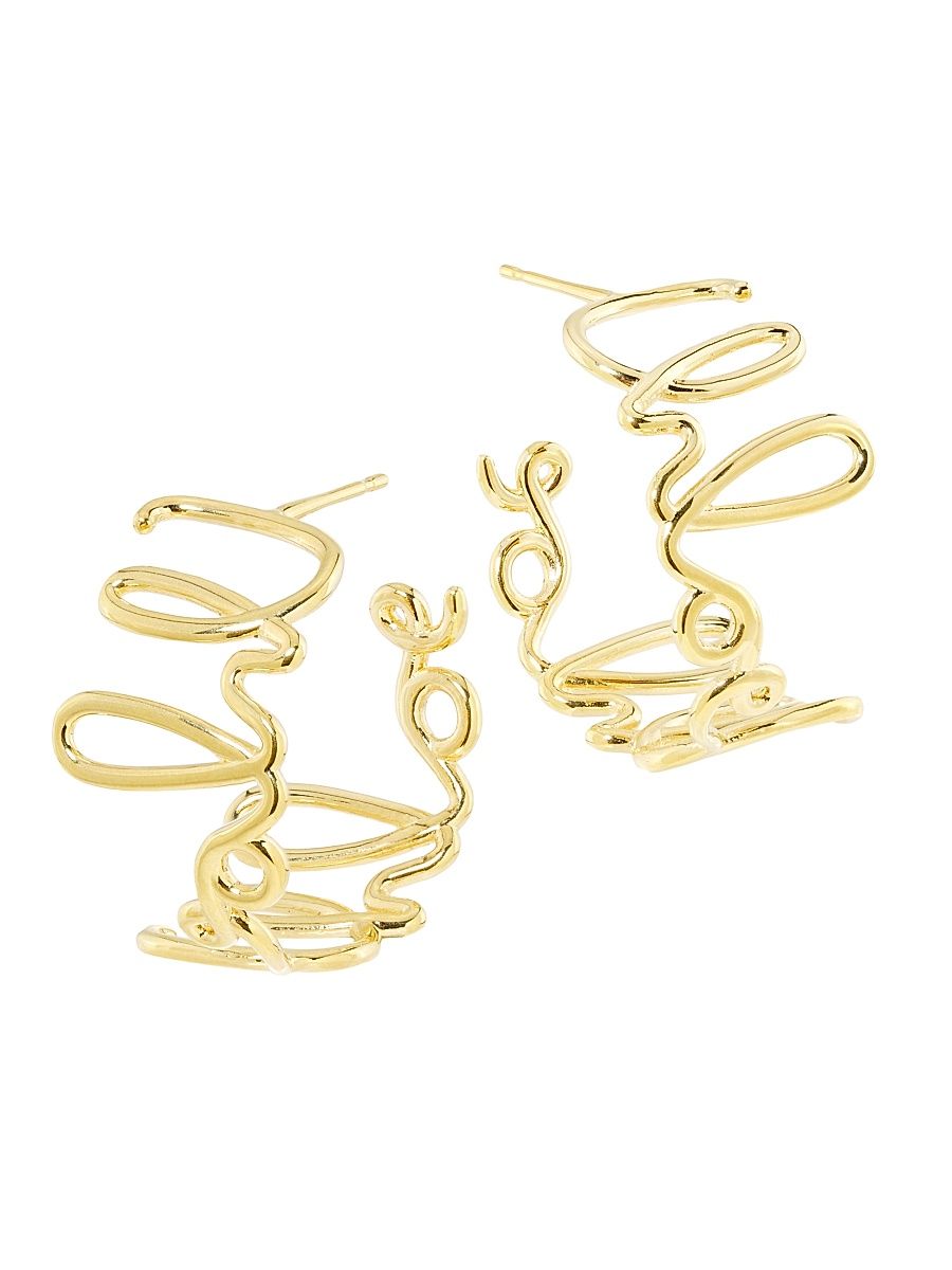 Women's Iconic Hoop Earrings - Vintage Gold