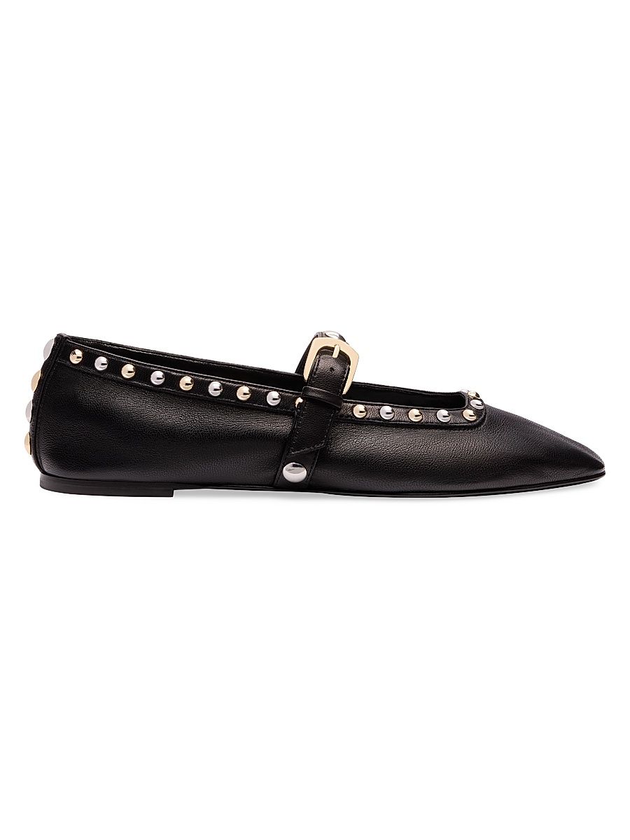 Women's Perry Leather Mary Janes - Black - Size 9.5