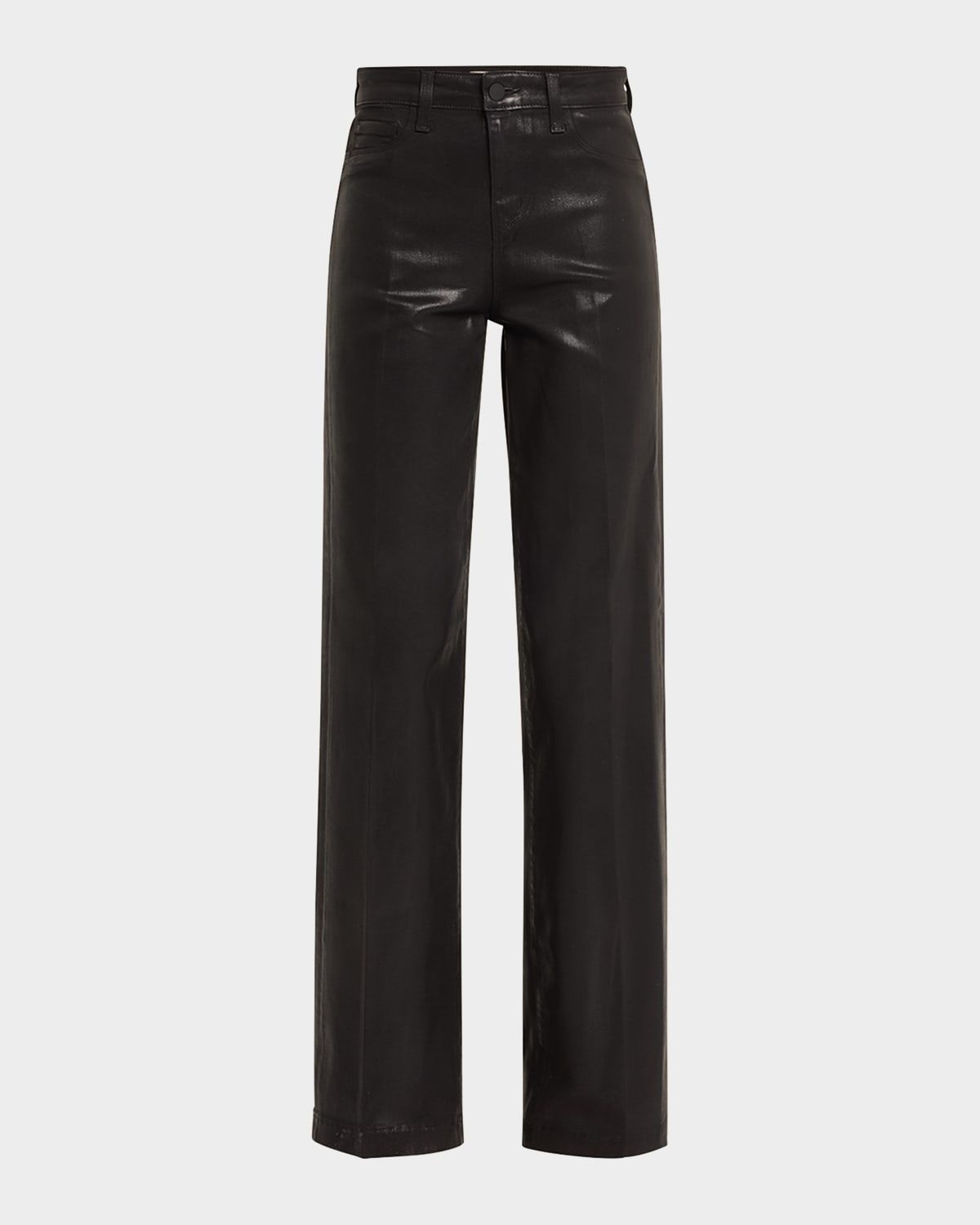Clayton Coated Wide-Leg Jeans