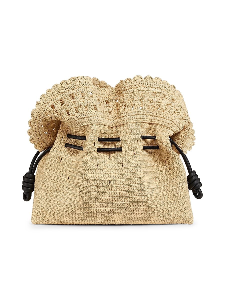 Women's LOEWE x Paula's Ibiza Flamenco Raffia Clutch - Natural