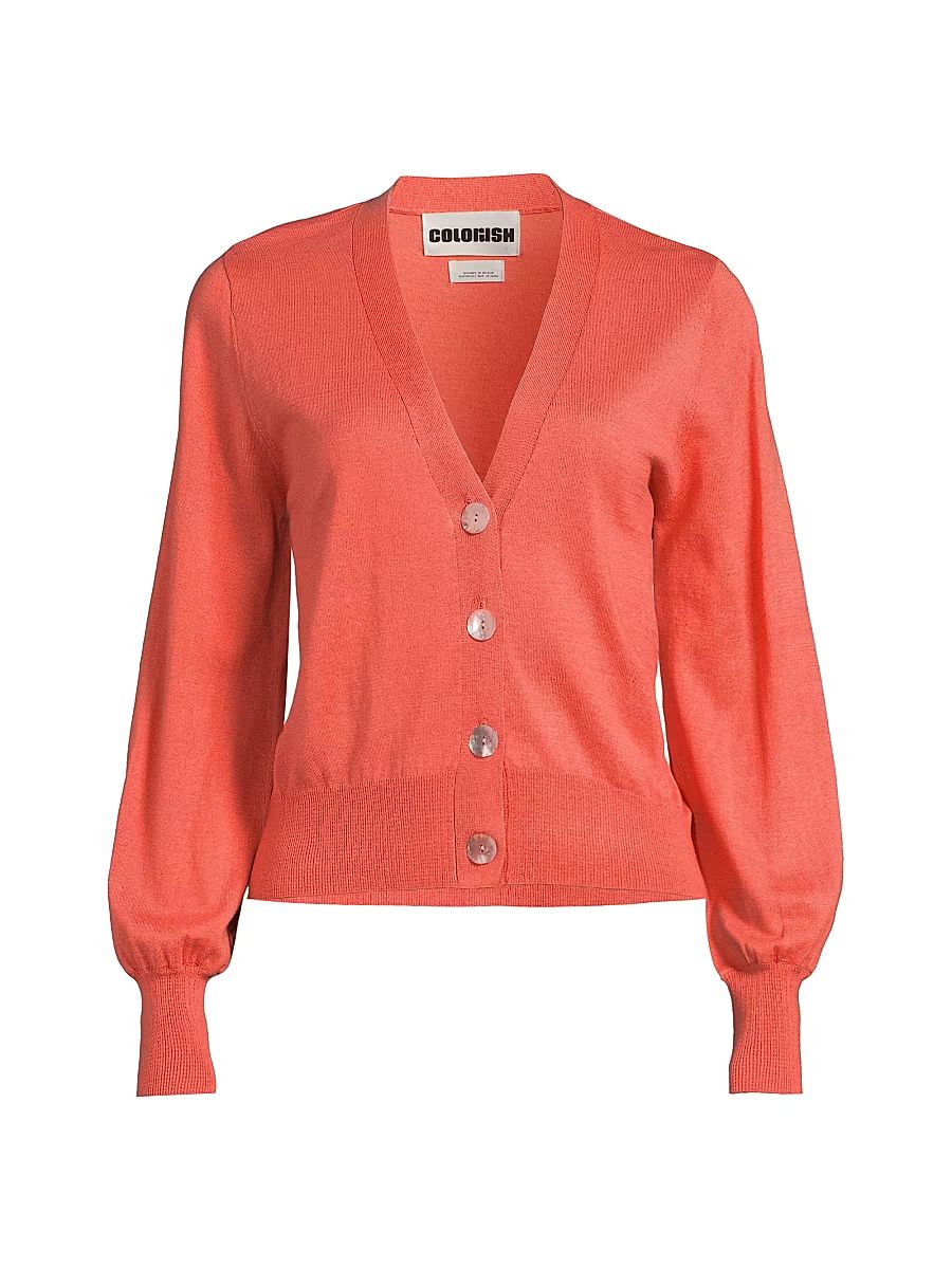 Women's Jes Elegant Knit Cardigan - Sangria - Size Medium