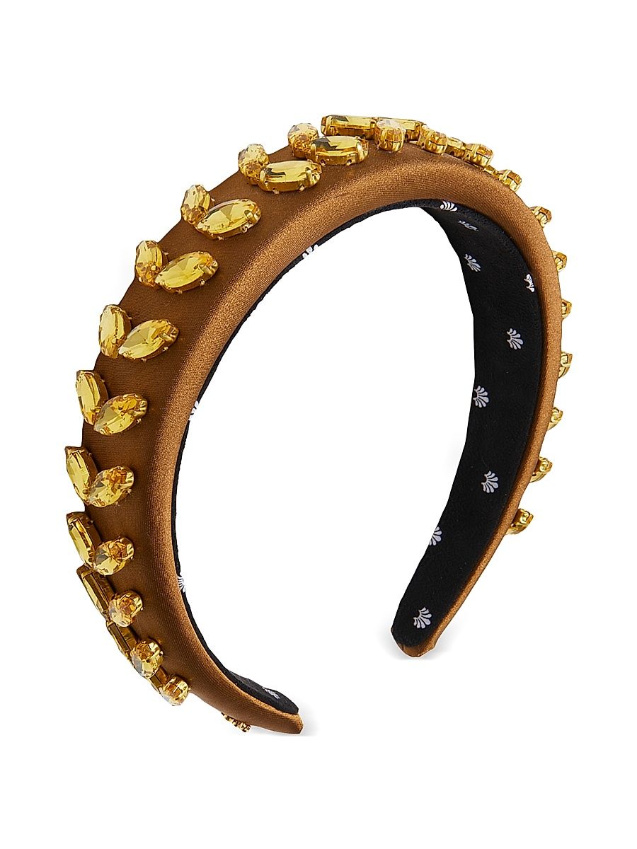 Women's Alice Silk-Blend Wreath Crystal Headband - Bronze