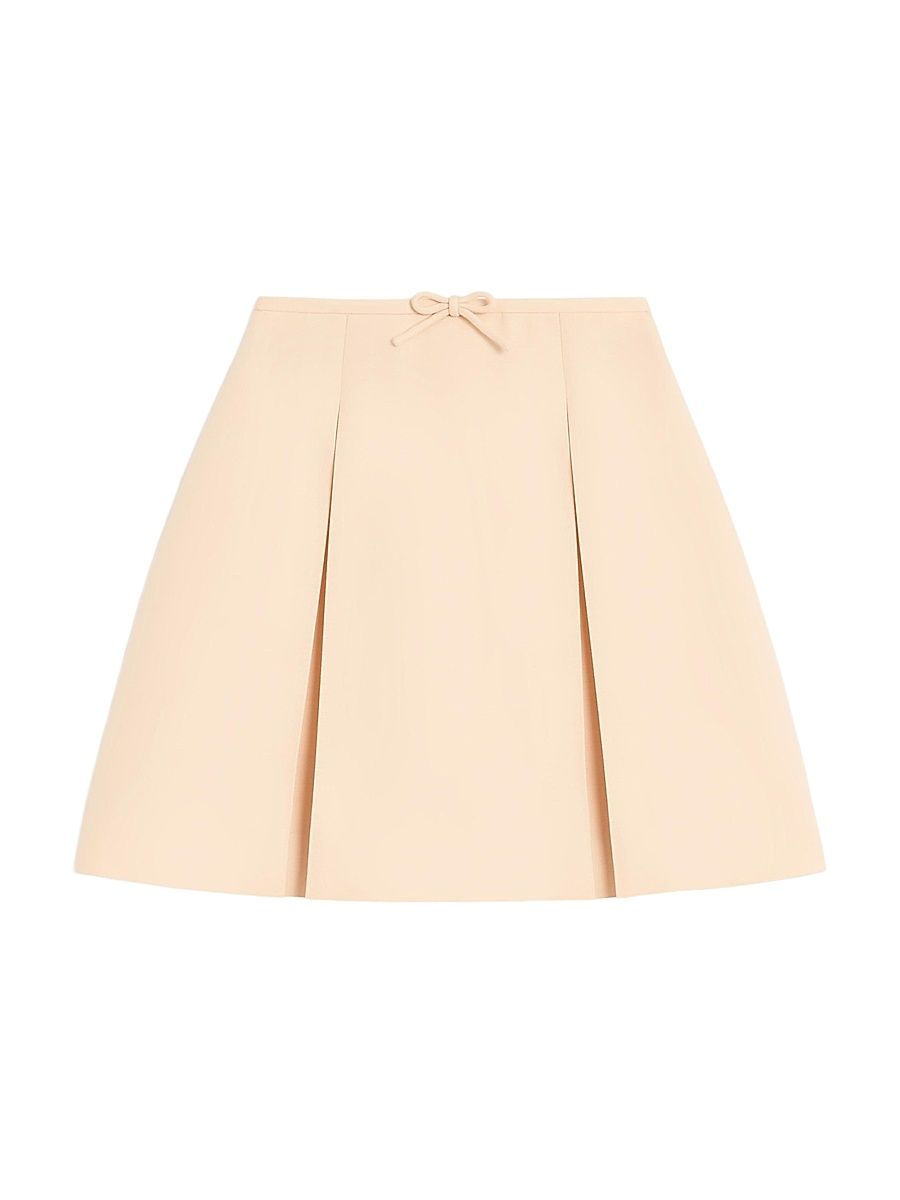 Women's Crepe Couture Short Skirt - Beige - Size 8