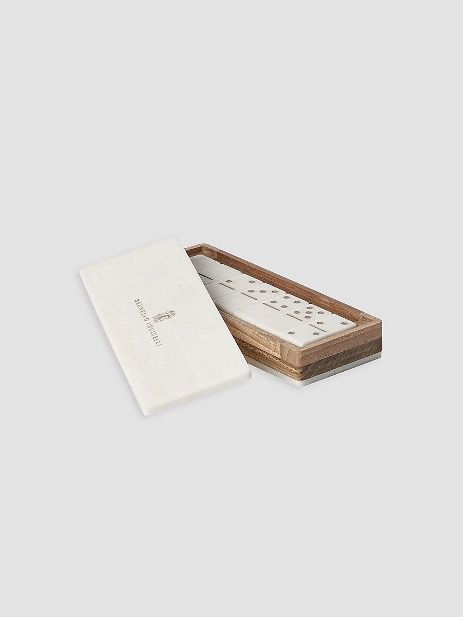Walnut Wood and Krion Portable Dominoes Set - Panama