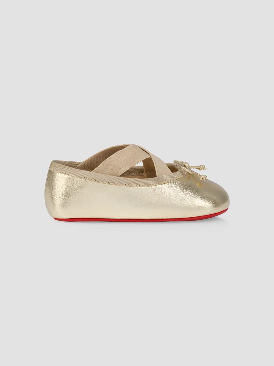 Christian Louboutin Girl's Baby Girl's Mini Cassiasticina Ballerinas - Platine - Size 2.5 (Baby)