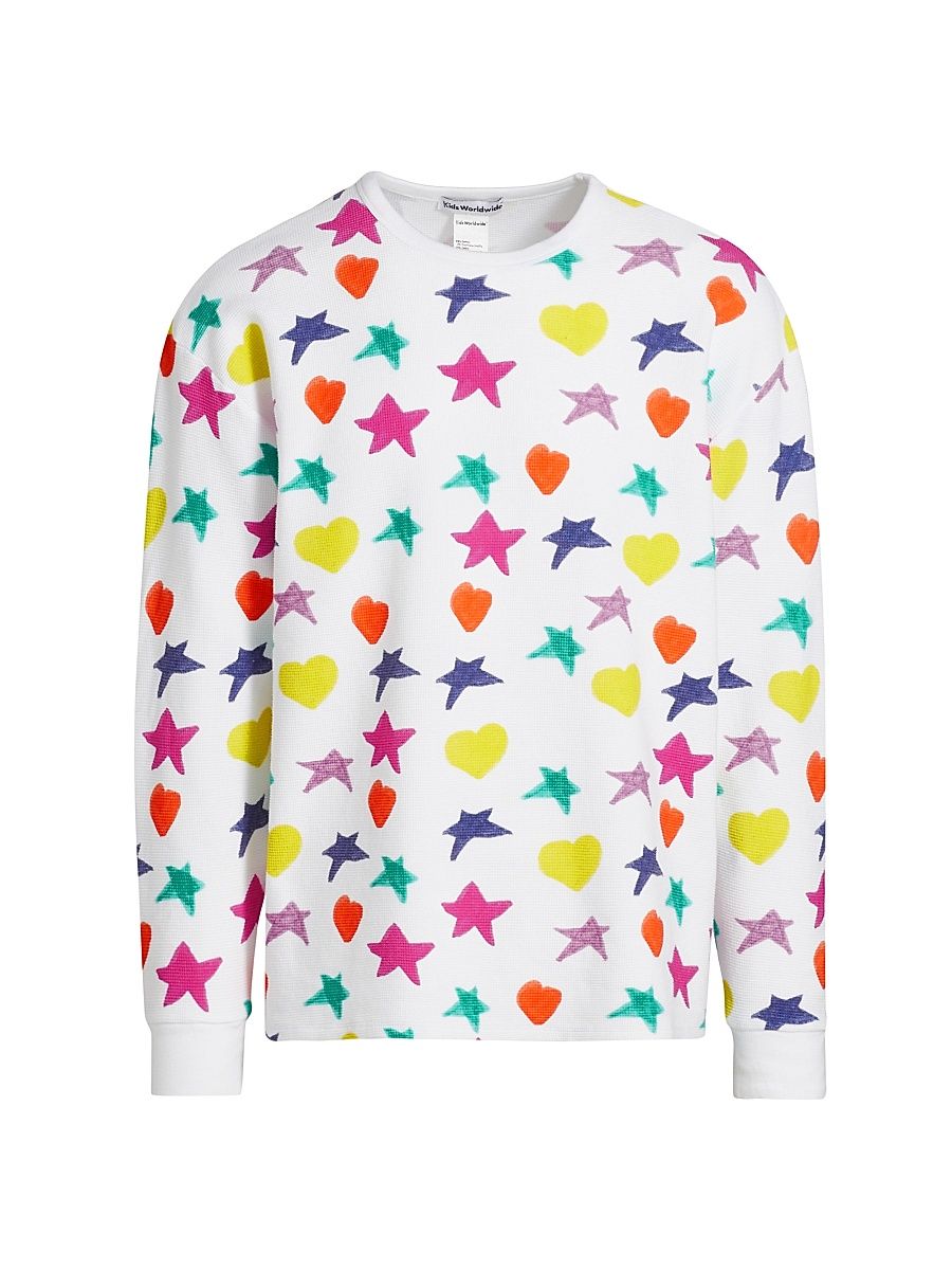 Men's Earth Waffle Knit Long-Sleeve Shirt - White - Size Medium