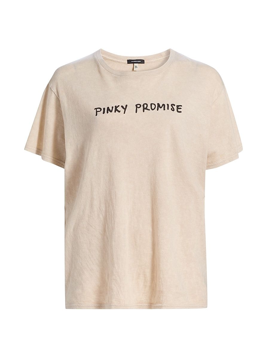 Women's Pinky Promise Boy T-Shirt - Acid Khaki Stone - Size XL